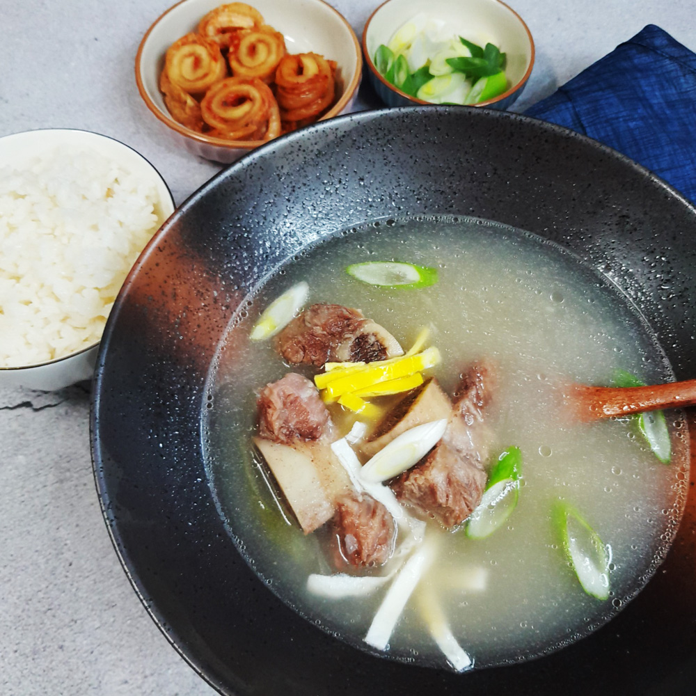 갈비탕 800g 2인분 한우 사골 곰탕 깊고진한 몸보신 맛집 : 부쳐스밀