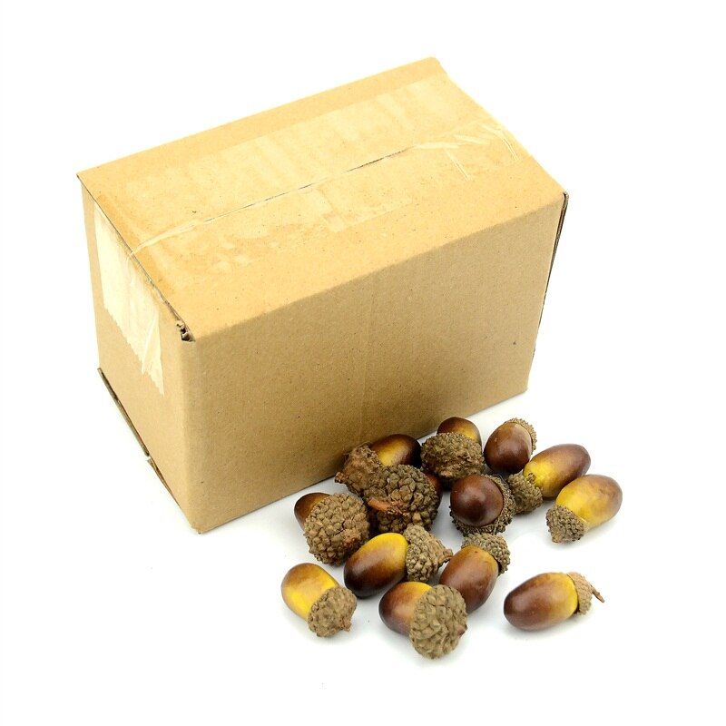 음식모형제작 저렴한 20pcs 3cm 도토리 미니 인공  폼 과일과 야채 열매 꽃 결혼식을위한 크리스마스 트리 장식 : 모던스트리트키즈