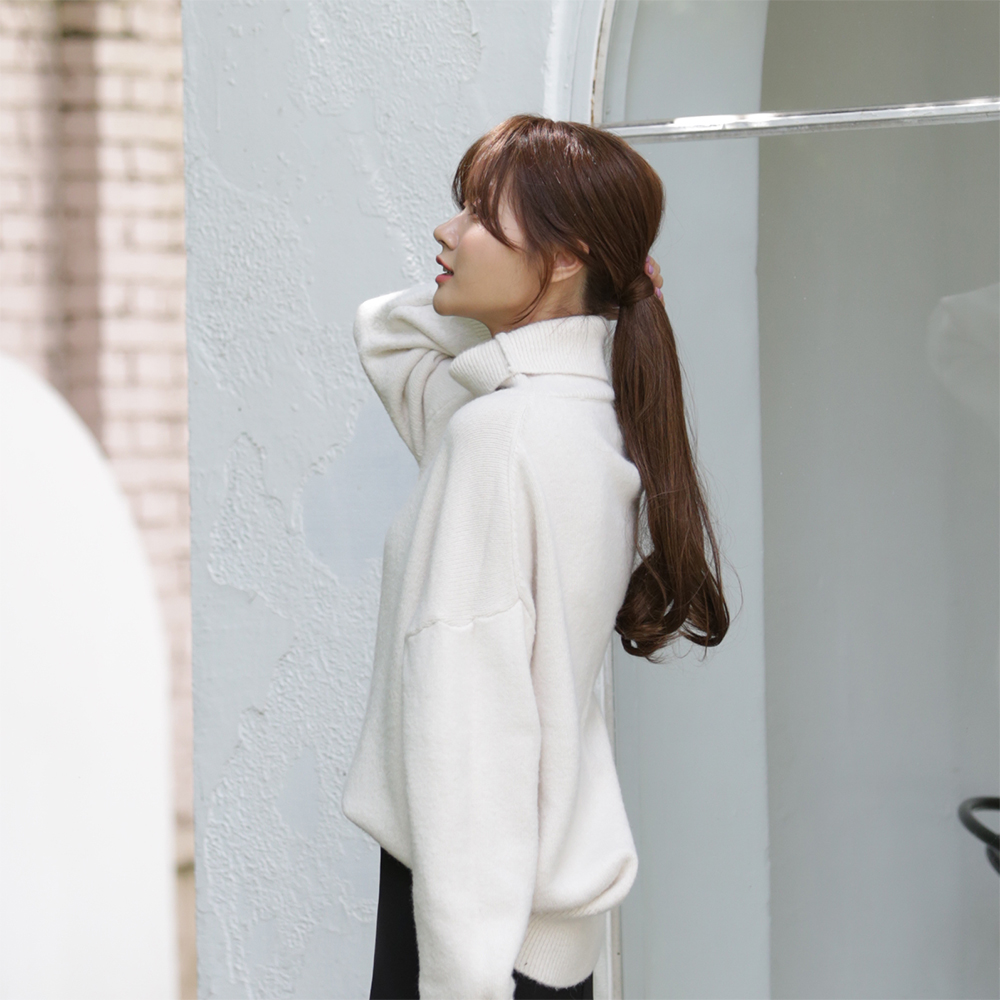 포니테일 묶음머리 와이어 부분 가발 루즈웨이브 : 픽앤고