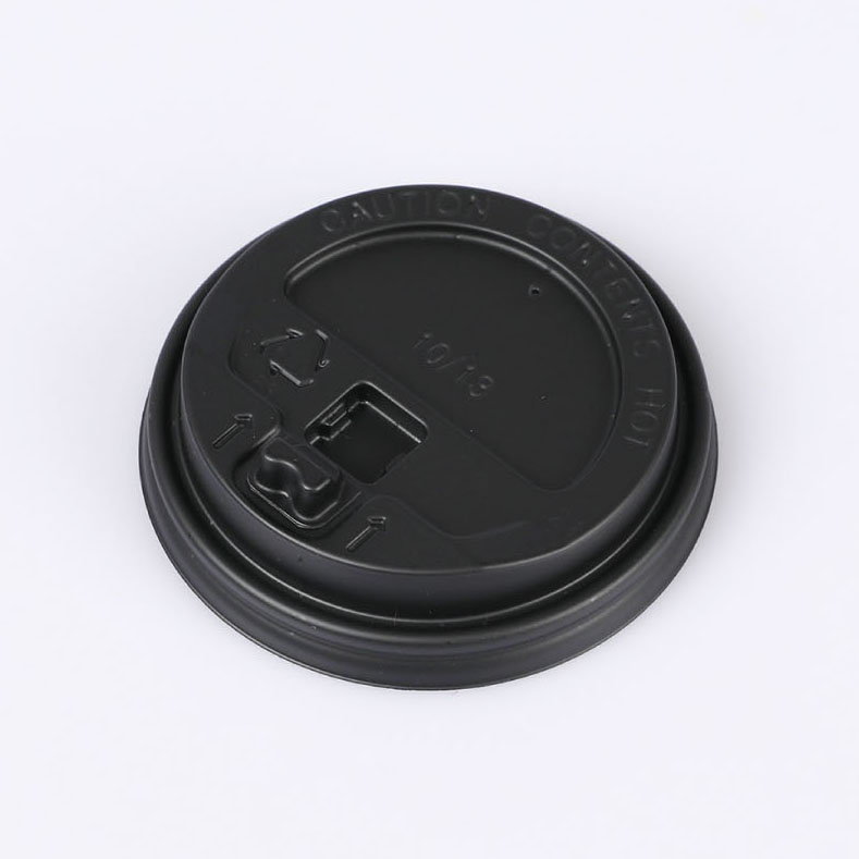 300ml 검정개폐 종이컵 뚜껑 테이크아웃 리드 1000개 1박스 : 롬블론