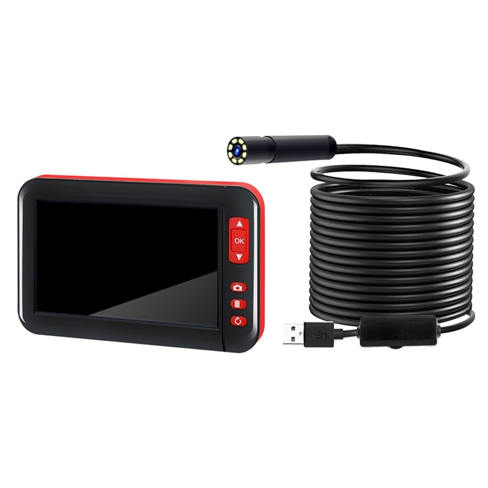 산업용 가정용 내시경 밝기 조절 가능 LED 8 개 4.3 인치 1080P 디스플레이 화면 8mm 카메라 직경 : 러블리라라.