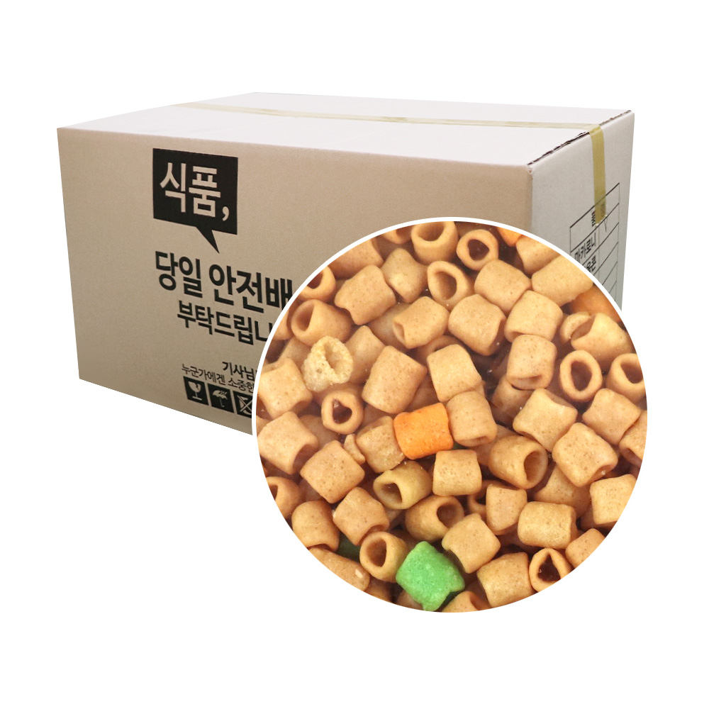대용량 마카로니 뻥튀기 3.5kg 색마카로니 튀김과자 안주과자 : 하루의집
