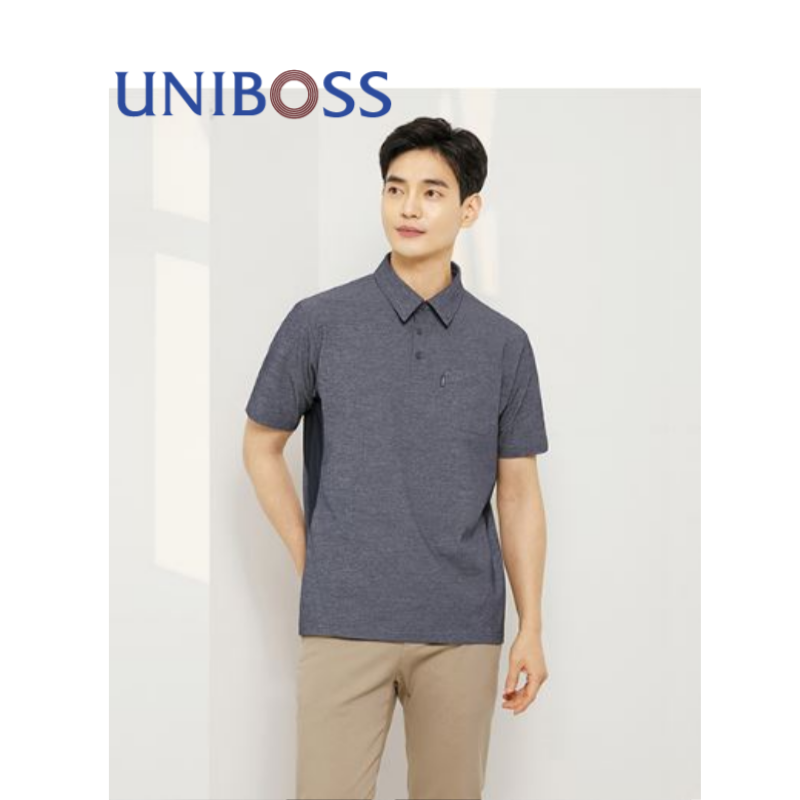 UNIBOSS 반팔카라T  T34(그레이) 춘하복 작업복 시원한 단체 유니폼 근복복 : 케이투충남세이프티