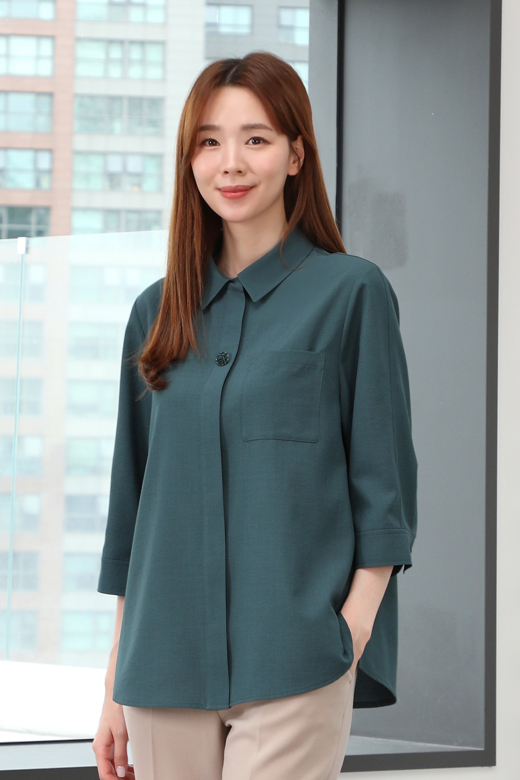 PAT 피에이티 풀오픈 7부 소매 블라우스 1J62511 : PAT 피에이티