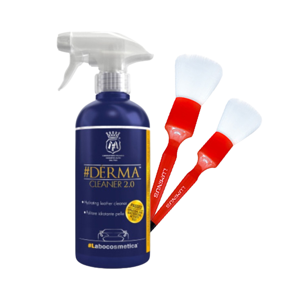 마프라 라보코스메티카 가죽 전용 세정제 더마 클리너 500ml+루미너스 디테일링 브러쉬 2종 : 글로하츠 GloHearts