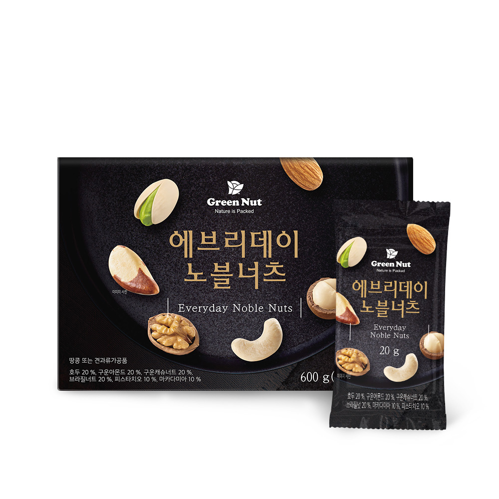 그린너트 리얼넛츠 오리진 25봉 세트 하루 견과 한줌 견과류 아몬드 호두 피칸 마카다미아 : 마이메이트 그린너트
