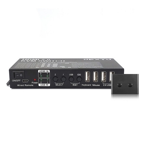 근호컴 [이지넷유비쿼터스]NEXT-7012KVM-KP 2포트 HDMI KVM 스위치 : 근호컴
