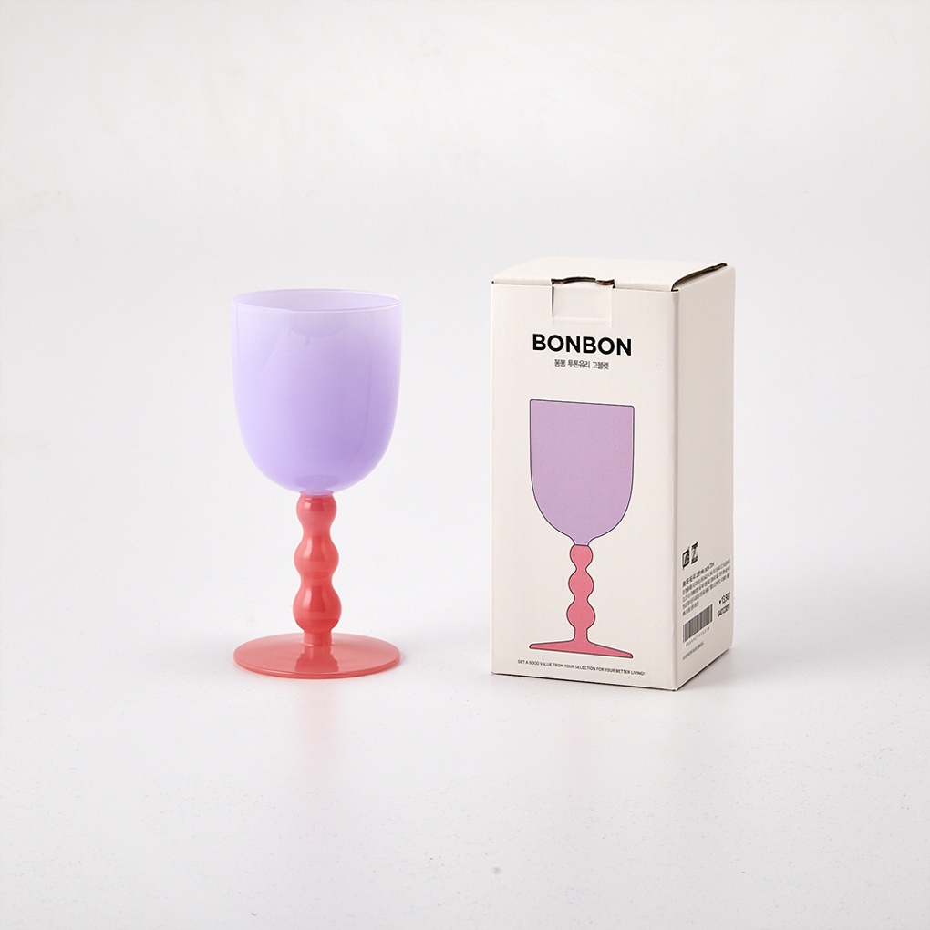 모던하우스 봉봉 투톤 위글 유리 고블렛(milky purple)_270ml GA0123093 : 뉴코아 일산점 모던하우스