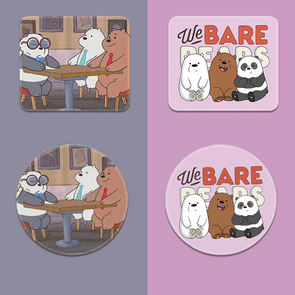 위베어베어스 마우스패드 삼둥이 애니 캐릭터 키보드패드 1번 상품 260x210mm : 숭이네상점