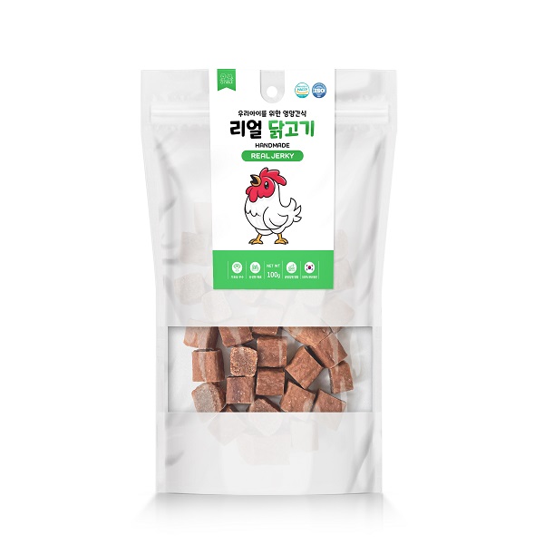 [3+1] 리얼져키 대용량 강아지 노즈워크 간식 닭고기, 100g, 1개 : 펫방앗간