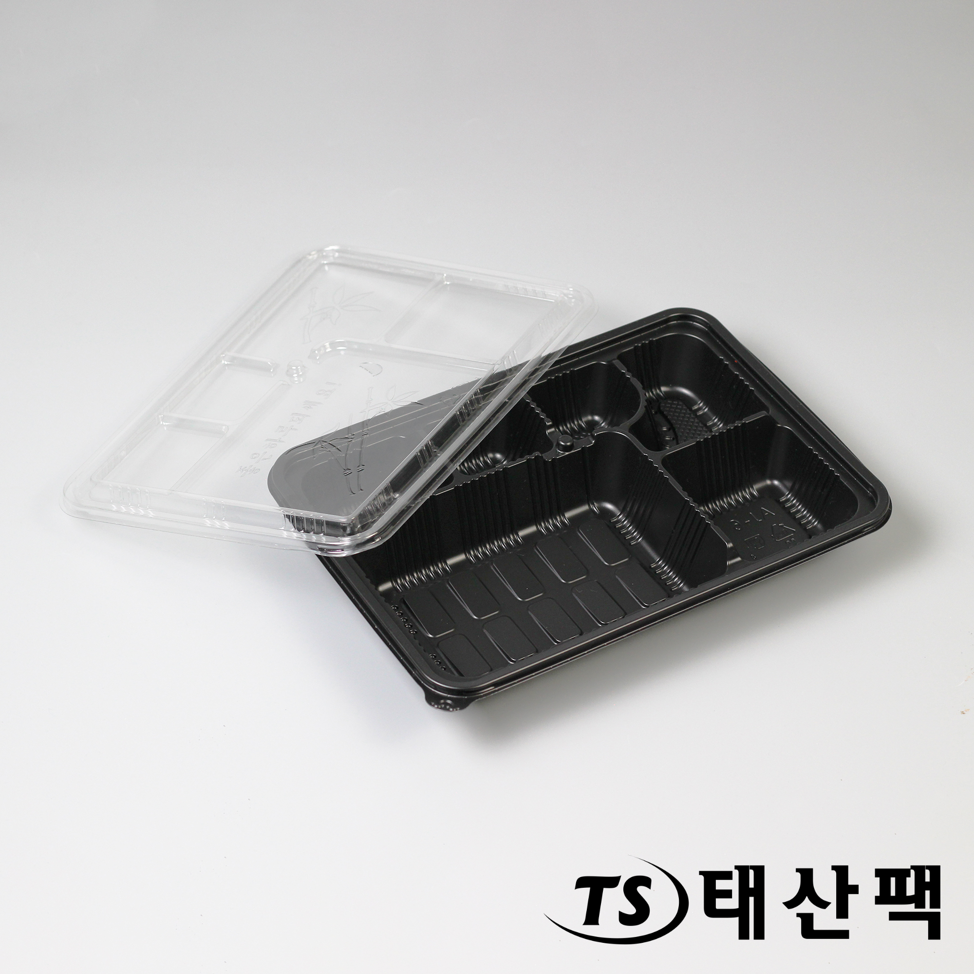 AJ-6 돈가스용기 일회용 6칸 도시락용기 포장 배달 용기 200개 : 태산팩