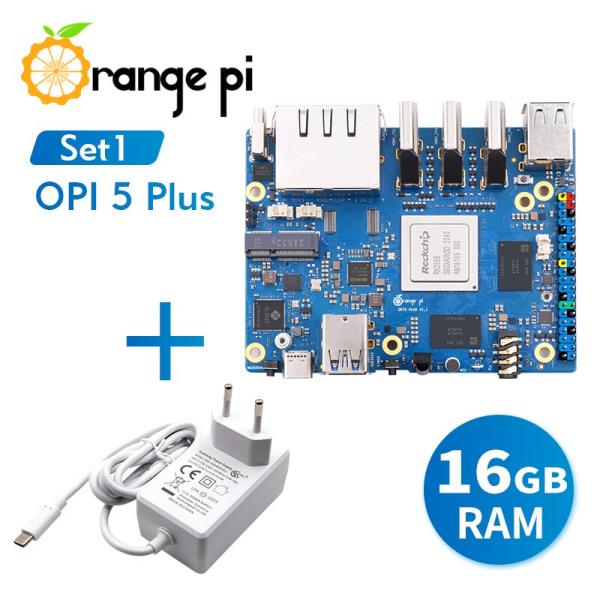 오렌지 파이 5 플러스 PCIE  싱글 보드 컴퓨터 안드로이드 우분투 데비안 OS 실행 16G RK3588 2.5G 듀얼 이더넷 포트 : 오스모컴퍼니