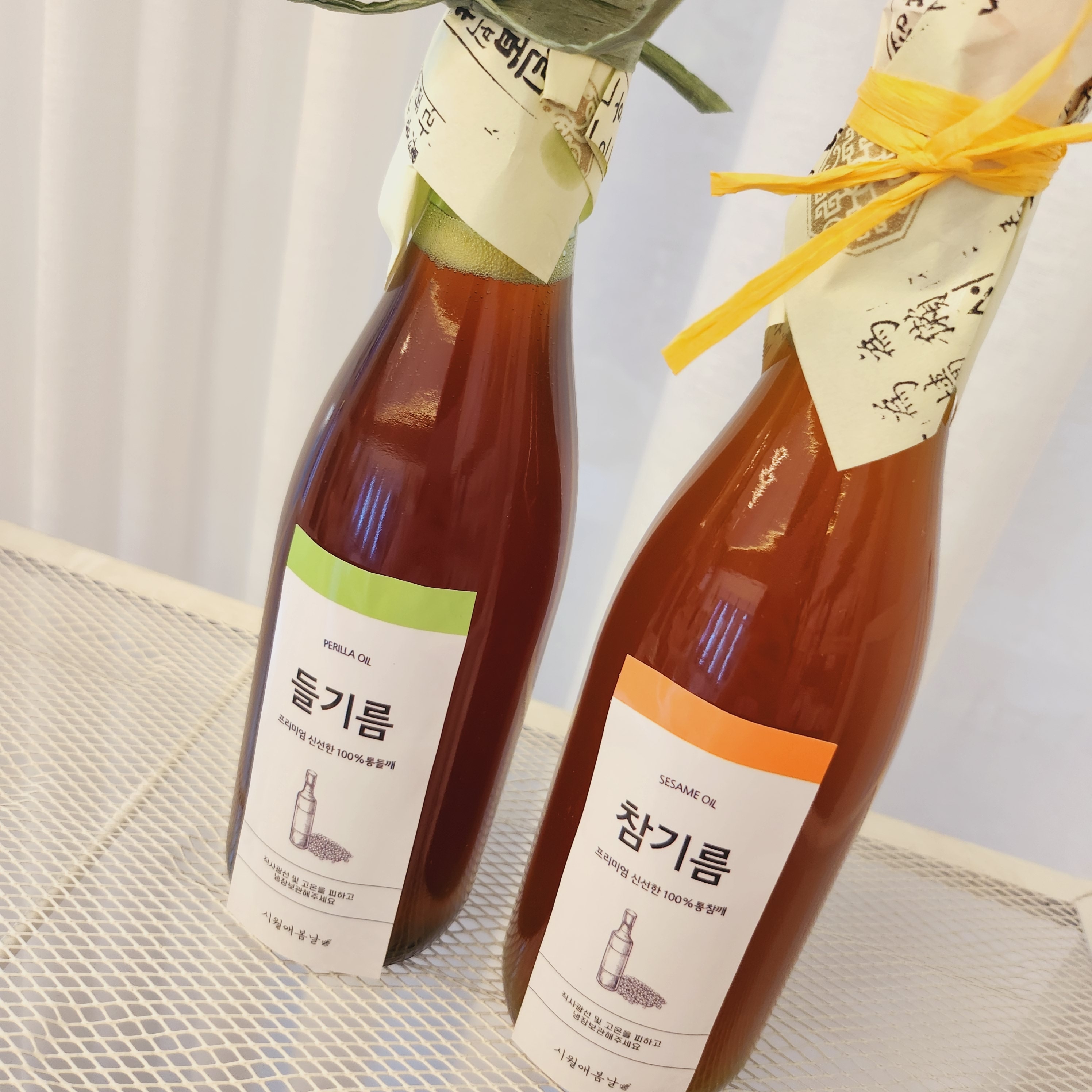수입 중국산  참기름 들기름 가정용 270ml 명절선물 시월애봄날 : 시월애봄날본점