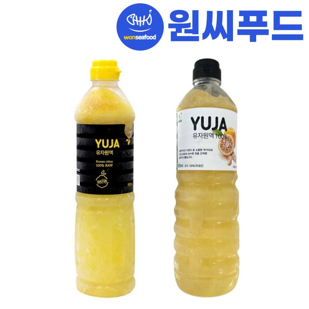에덴식품 냉동 유자원액 900ml 농부누리 고흥 유자즙 엑기스 : 원씨푸드