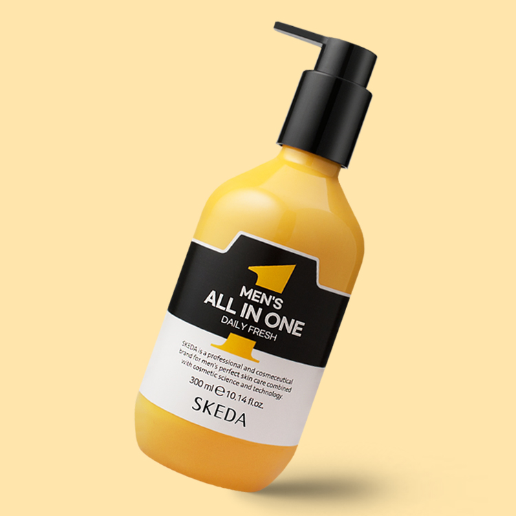스케다 남자 올인원 데일리 프레시 300ml 스킨 로션 에센스 남성 미백 주름개선 기능성 화장품 : 스케다 남성화장품