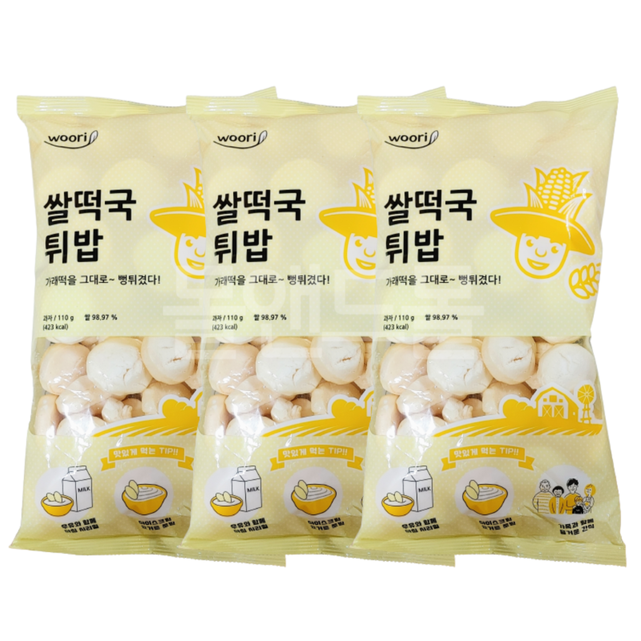 쌀떡국 튀밥 떡 뻥튀기 110g x 3개 : 몰앤드몰