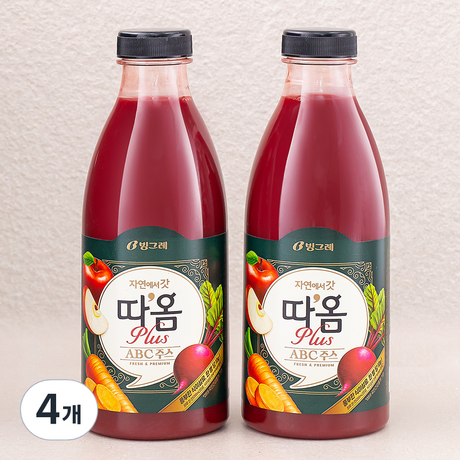 따옴 기타과즙음료 Plus ABC주스 730ml 4개 : Super Fresh