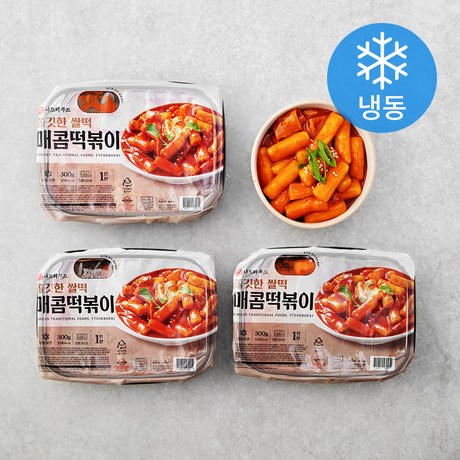 나드리푸드 간식 디저트 매콤 떡볶이 (냉동) 300g 3개 : Super Fresh