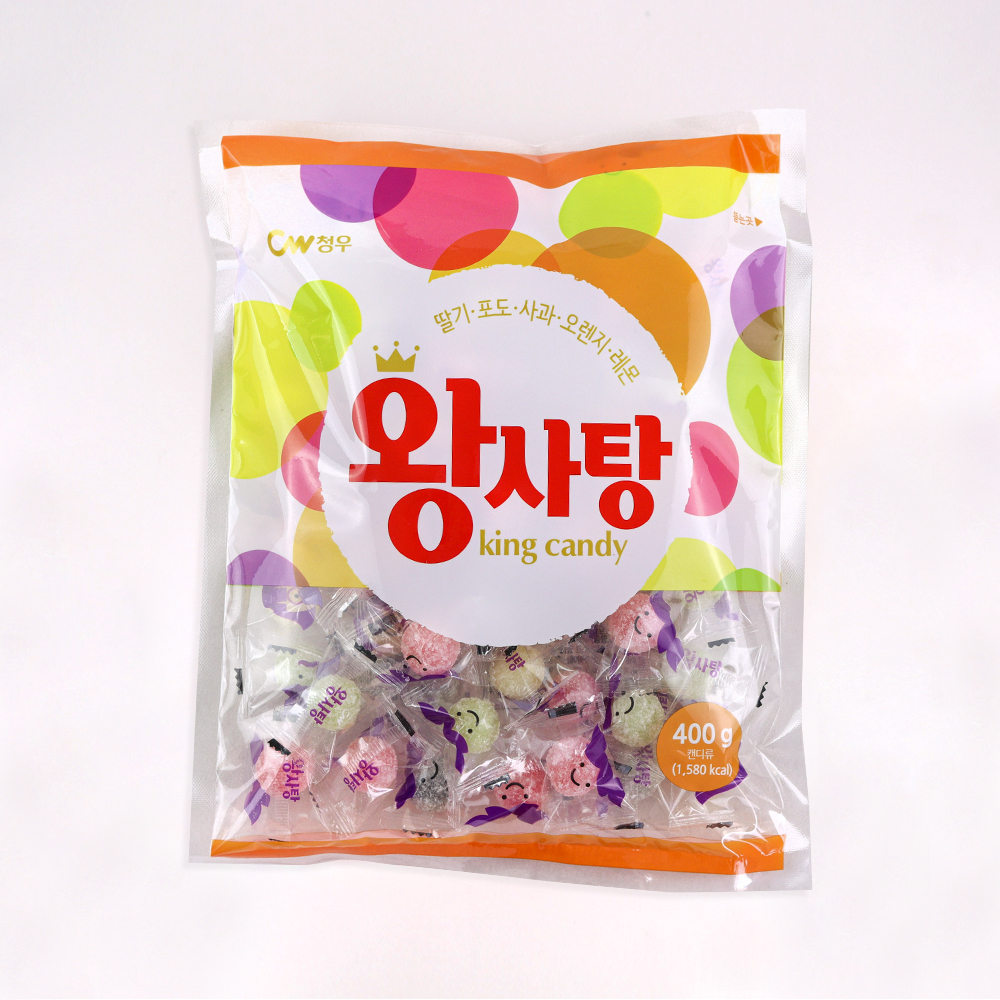 CW 청우 왕사탕 400g x4개 / 대용량 캔디 5가지맛 : 너만아는과자점