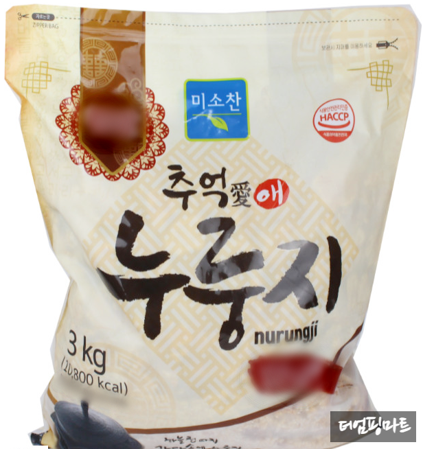 미소찬 추억애 누룽지 수입쌀 3kg : 더엄핑 마트