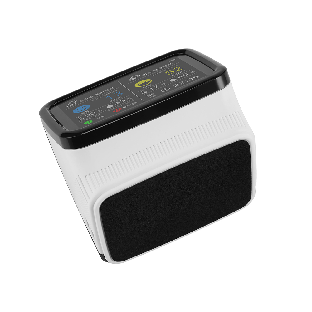 환경부 1등급 미세먼지측정기 에이오 PM2.5 TVOC 온도 습도 외부정보 공기질측정기 : 공기연구소