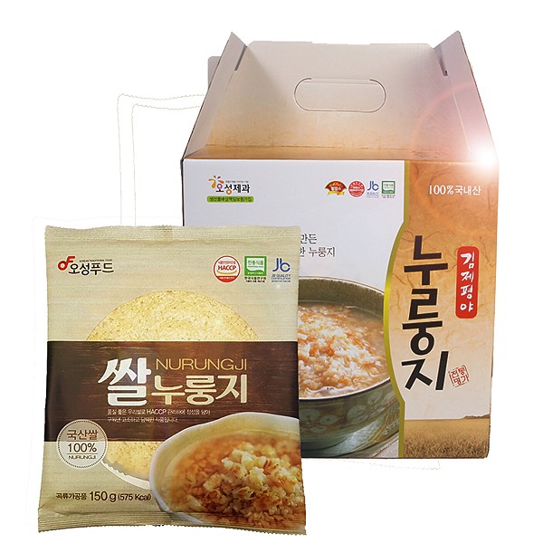 오성푸드 쌀 누룽지 150g 10봉 웰빙 간편식 우리쌀 김제평야 : 노초파쇼핑