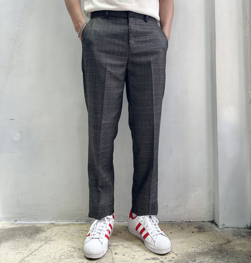 남자 데일리 10부 체크 슬랙스 : 라운지21