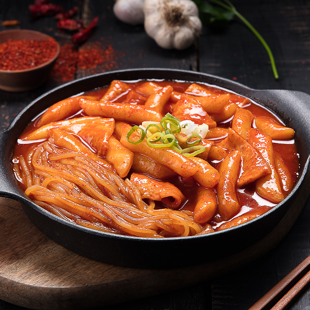 옥이네 쫄볶이 밀키트 420g 3팩+3팩 (총6팩) 밀떡+어묵+쫄면+액상소스 떡볶이 : 옥이네ogine