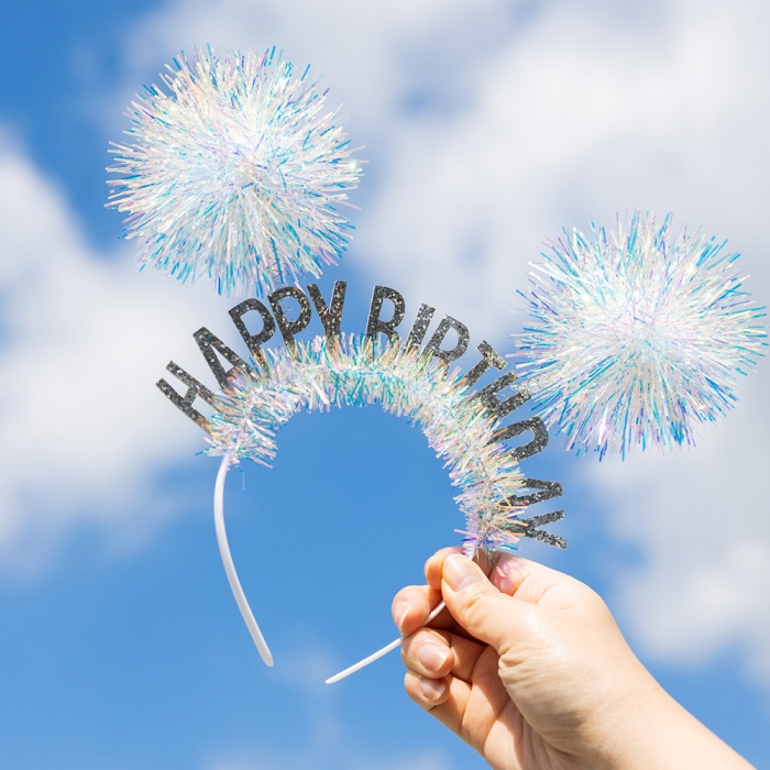 홀로그램 생일머리띠 [실버][룸파티장식 생일 파티소품 데코 강남헬륨 당일배송 이벤트] : 조이파티 강남점