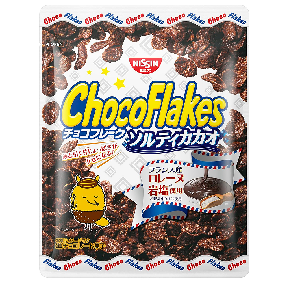 Nissin Cisco Chocolate Flakes Salty Cacao 닛신 시스코 초콜릿 플레이크 솔티 카카오 65g 24팩 : 르네르망스