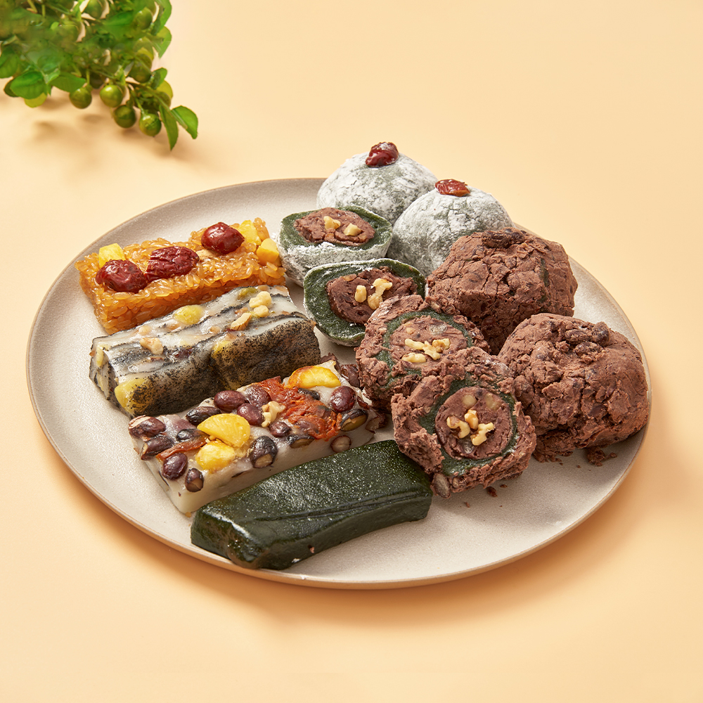 제주 한라산쑥떡 모둠 선물세트(중) 25개 구성 : 제주 한라산쑥떡