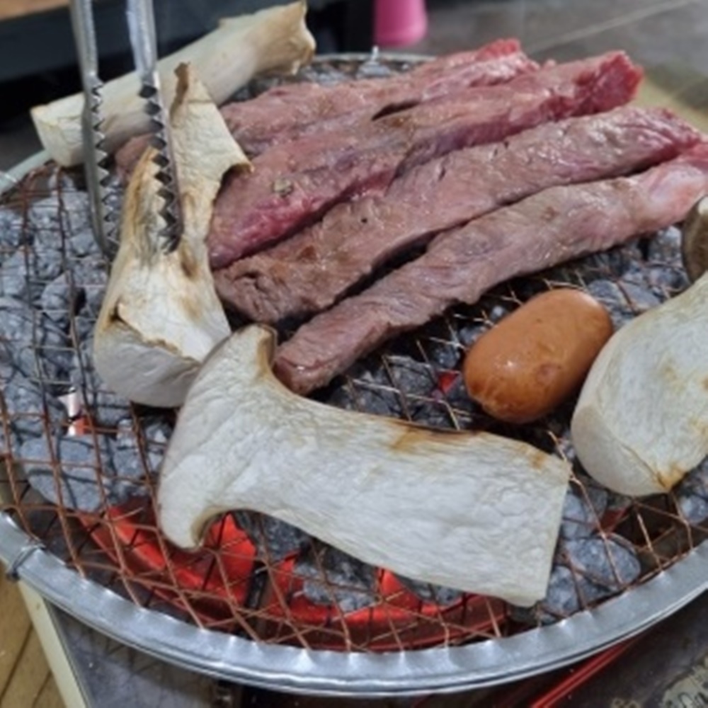 맥반석석쇠 구이 캠핑 바베큐 그릴 : 일삼오스튜디오
