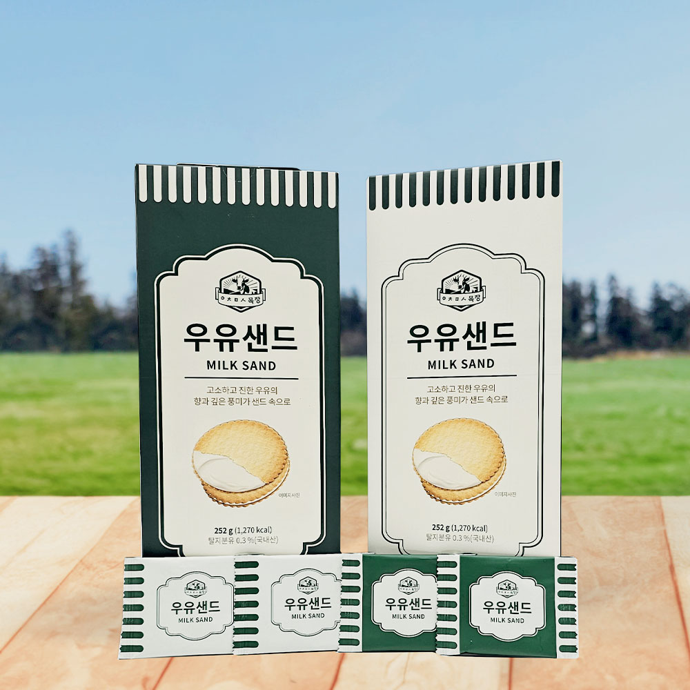 ㅇㅊㅁㅅ목장 우유샌드 (252g) (대) 제주아침미소목장의 자유방목 원유 함유 : 제주다움몰