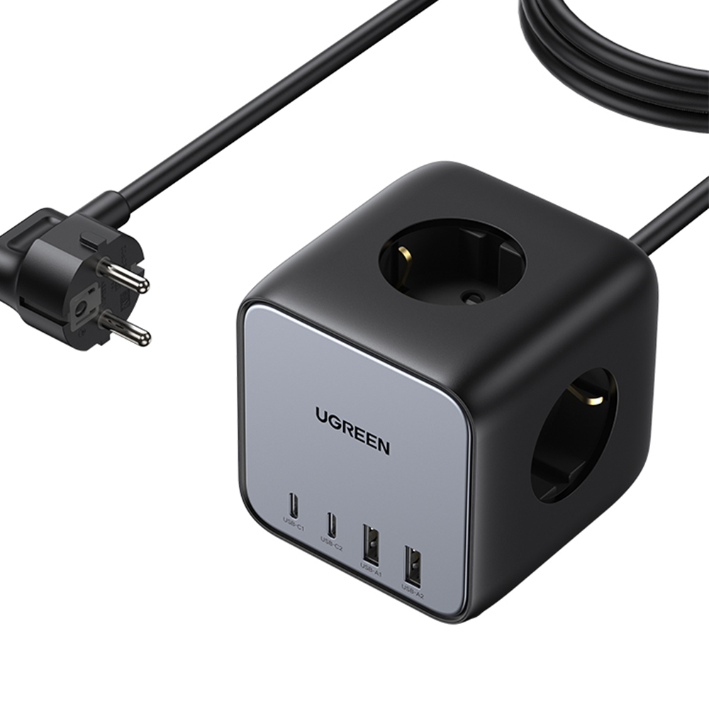 유그린 USB 큐브 멀티탭 충전기 1.8M GaN 3680W PD65W U-15685 : 유그린스토어