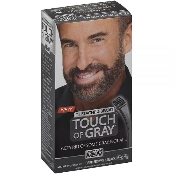 JUST FOR MEN Touch of Gray 콧수염 및 수염 헤어 트리트먼트, 다크 : 허쉬193