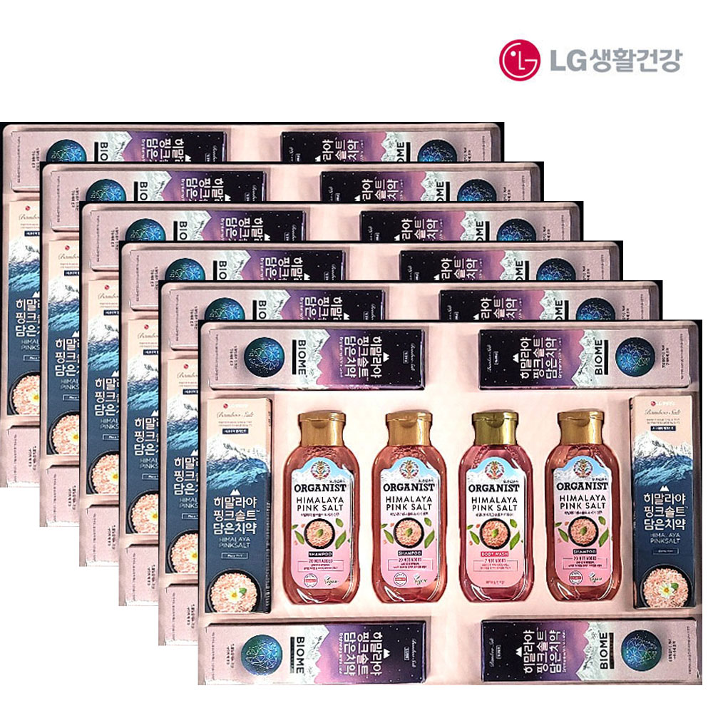 lg히말라야 핑크솔트10선물세트/박스 샴푸 바디워시치약 추석 생활건강용품 : 착한-사람들