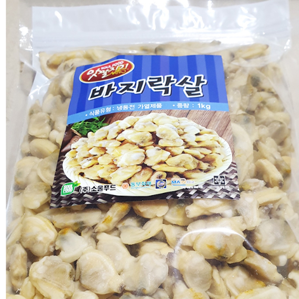 냉동 손질 바지락살 1kg 조개죽 칼국수 수제비 : 마켓구름B