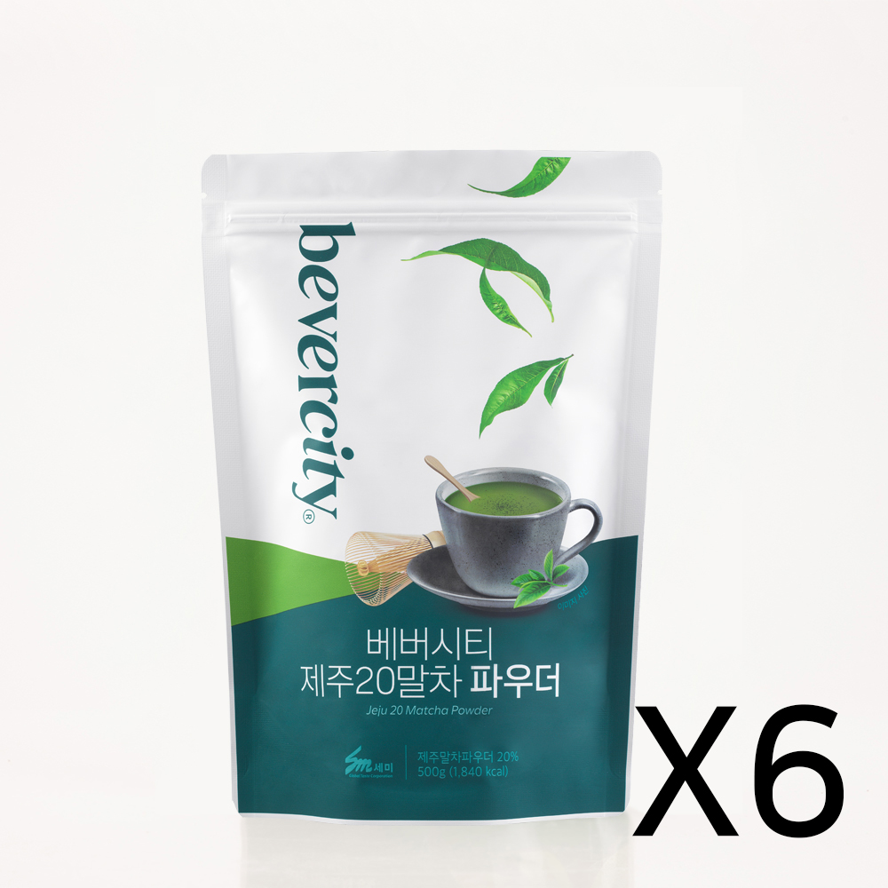 세미 베버시티 제주20말차 파우더 500g X 6개 1박스 녹차 분말 그린티 가루 : 커피다나와