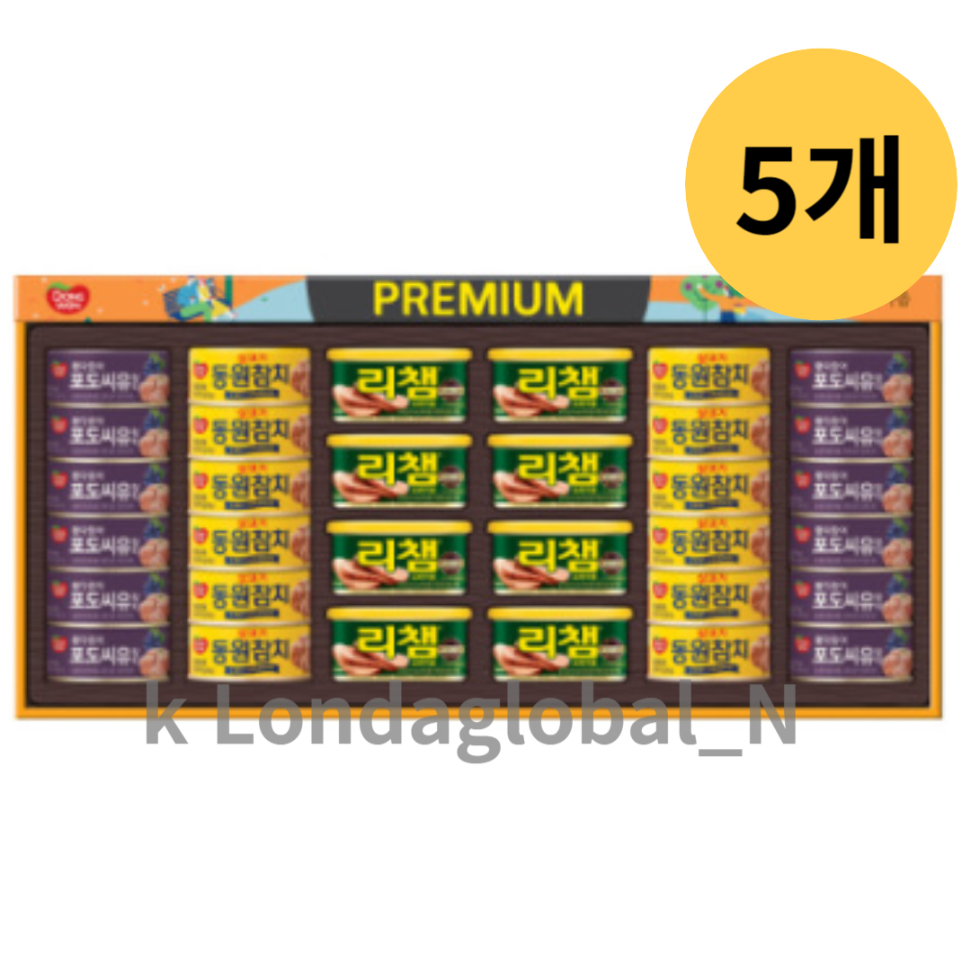 동원 선물세트 명품혼합6호 참치 리챔 세트 X5개 : 이리와코리아