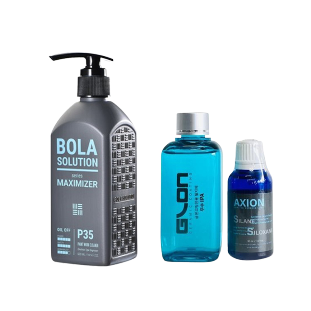 볼라솔루션 MAXIMIZER P35 페인트클리너+글론 자동차 유리막 코팅제 엑시온 50ml 프로급 세라믹 셀프 유리막 발수코팅 : 글로하츠 GloHearts