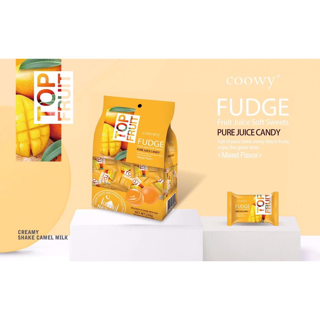 베트남 망고젤리 탑젤리 3종 다낭한시장 TOP FRUIT Coowy Fudge 320g : Rabbit Cat