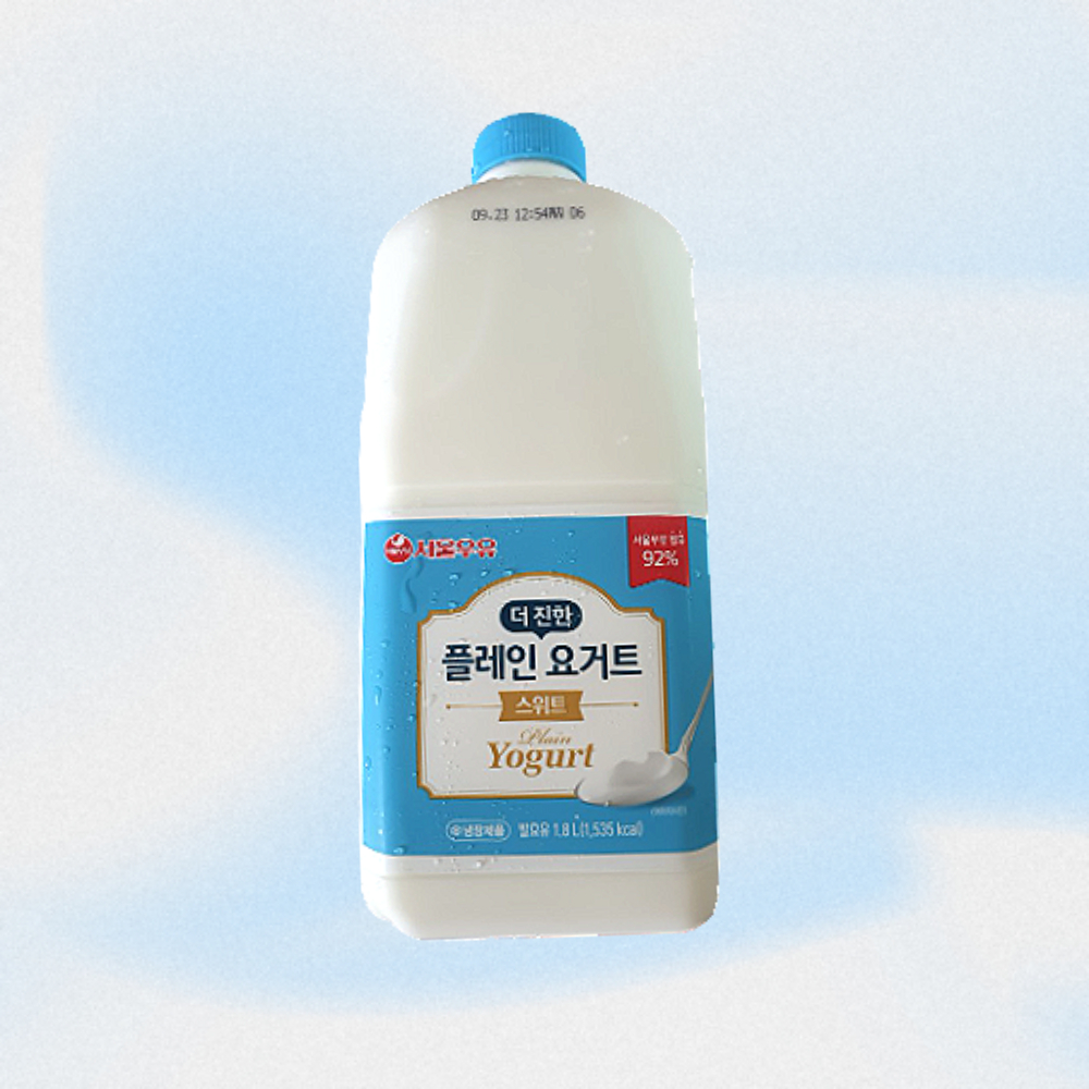 더진한 플레인 요거트 1.8L 스위트 마시는 대용량 요거트 간식 : 시스뜨라