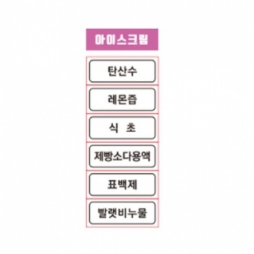 여러가지용액스티커(6종/아이스크림) : 스쿨케어미르사이언스
