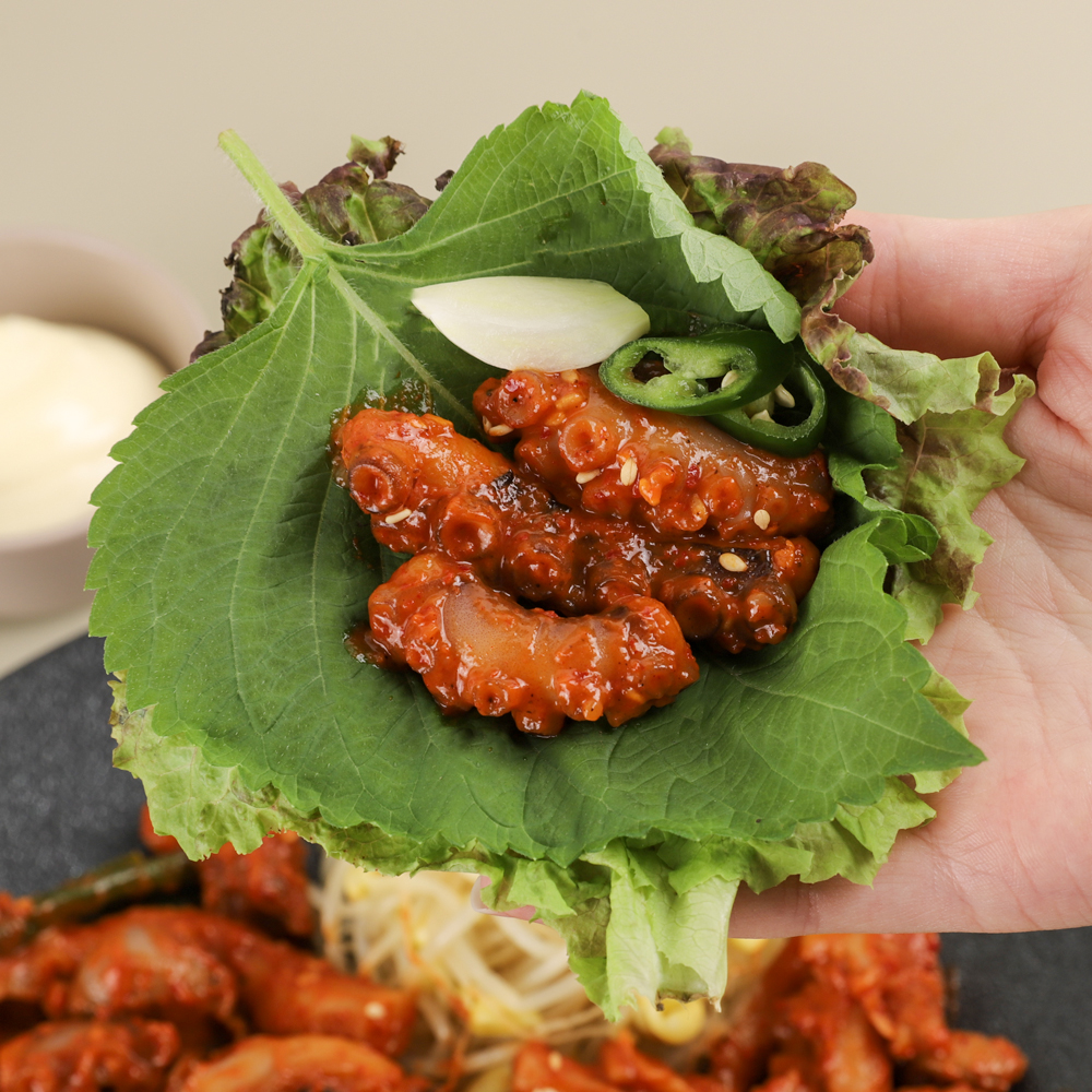 까박 불타는 낙지볶음 400g+400g 양념 쭈꾸미 캠핑요리 볶음 밀키트 : 까박