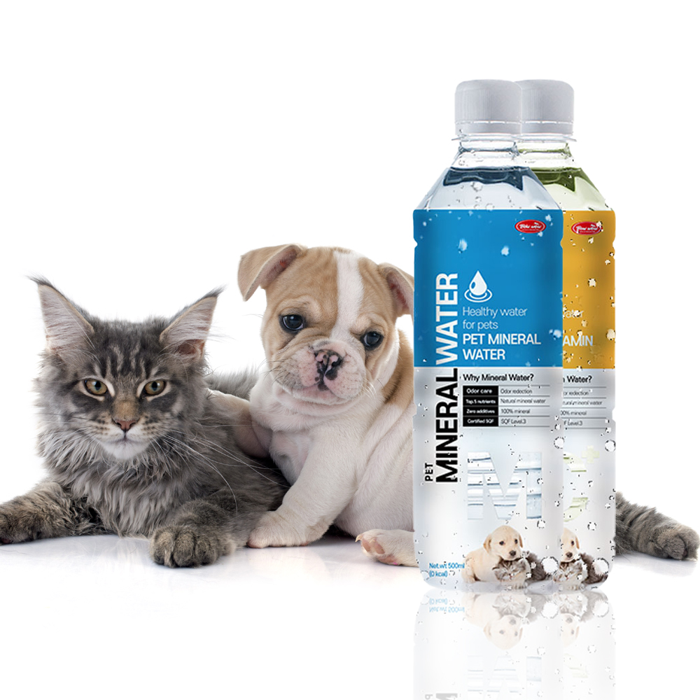 바우와우  미네랄 워터500ml 수분보충 비타민 강아지물 강아지워터 : PET79