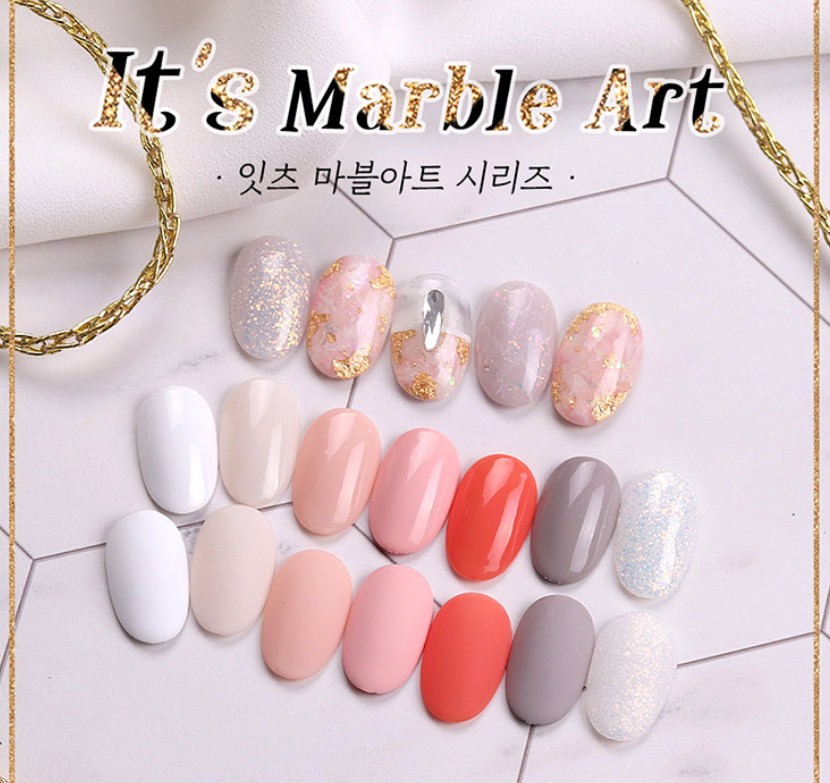 더젤 잇츠 마블아트 시리즈 7종세트 대리석네일아트 : 화이트마레
