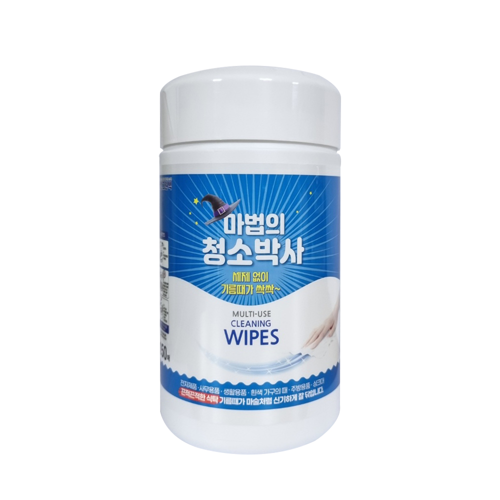 유한그린텍 마법의 청소박사 150매 청소용 물티슈 : 늘푸른테크