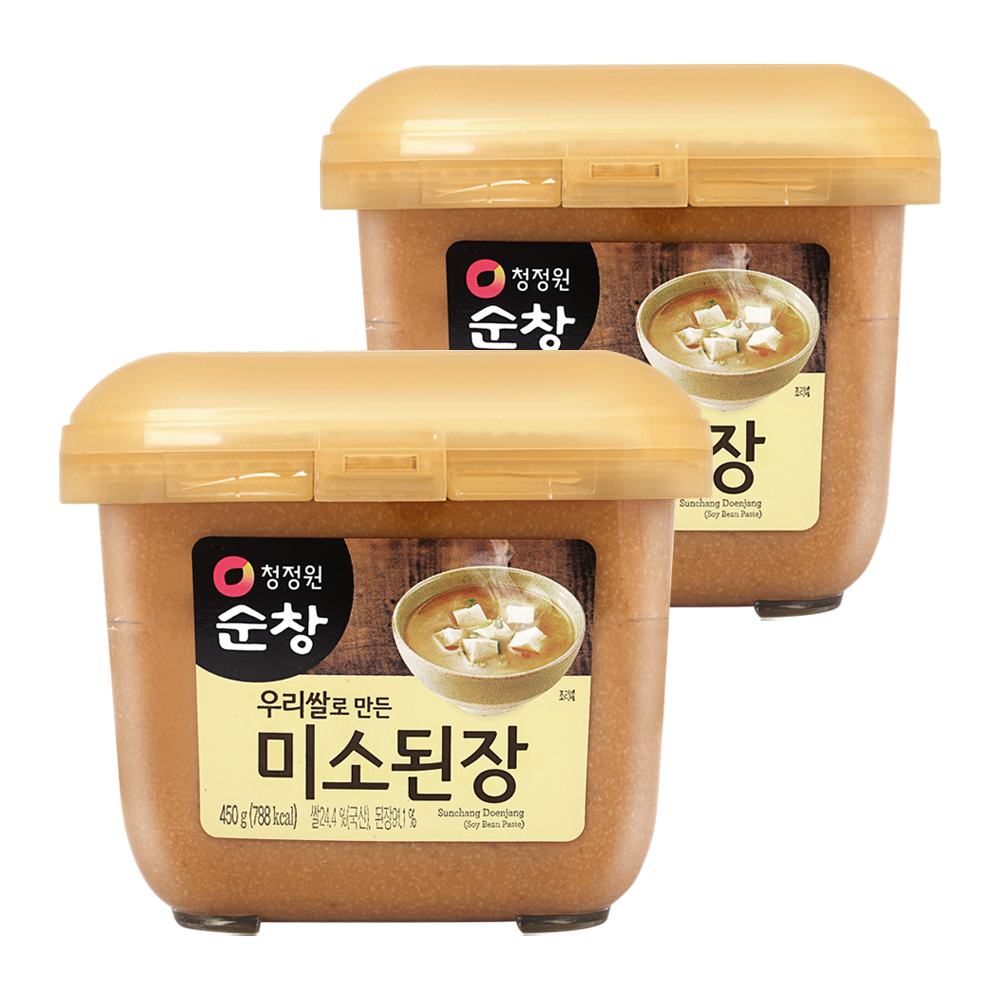 청정원 순창 우리쌀로 만든 미소된장 450gX2개 (소비기한 2025-10-29 까지) : 푸드박사