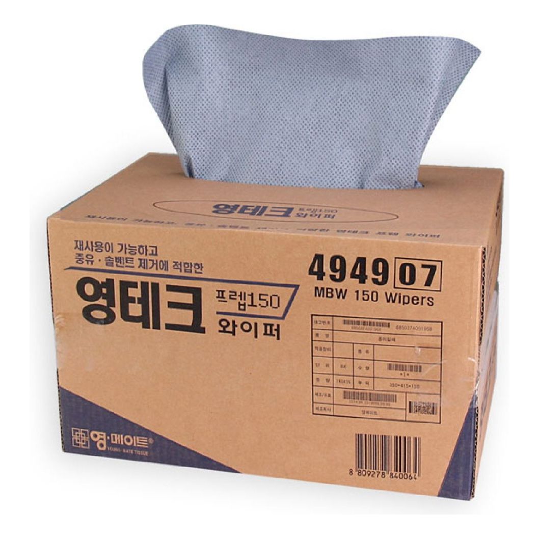 494907 흡착포 와이퍼 영테크 보루 프렙 산업용와이퍼 종이타올 150 : 상상하니