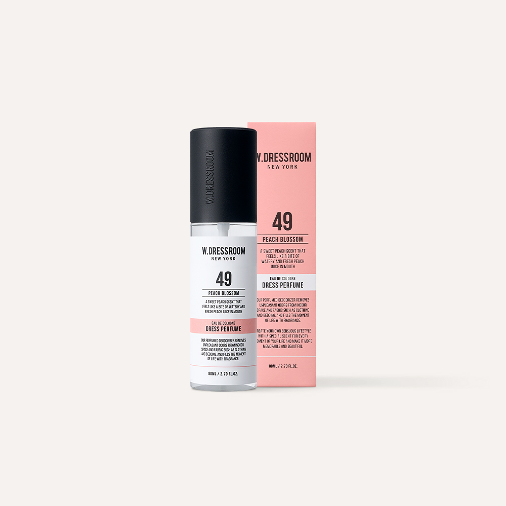 더블유드레스룸 드레스퍼퓸 섬유향수 No.49 피치블러썸 80ml : 더블유 드레스룸